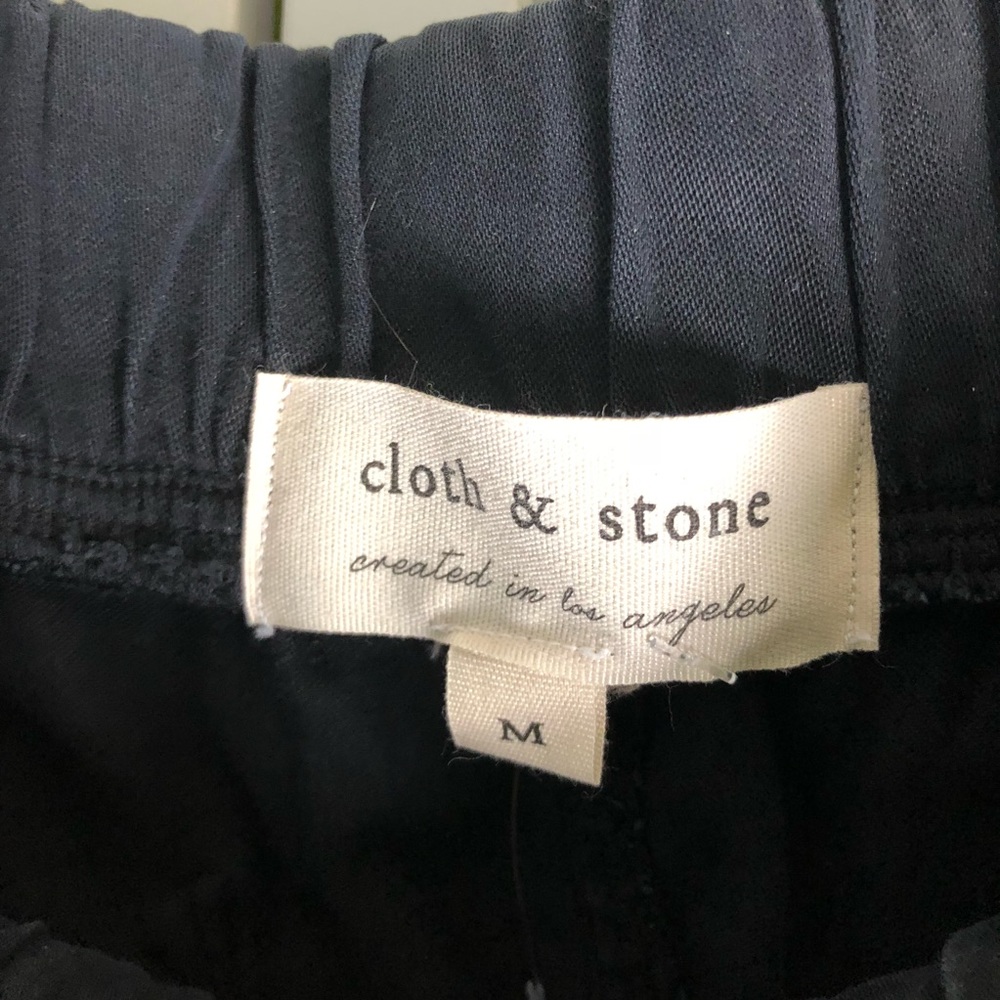 New Cloth & Stone Distressed Tencel Joggers Gray M - Picture 5 of 8